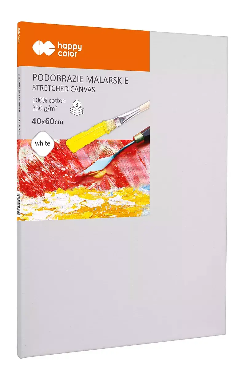 Podobrazie malarskie bawełniane 40x60cm płótno 330gsm happy color