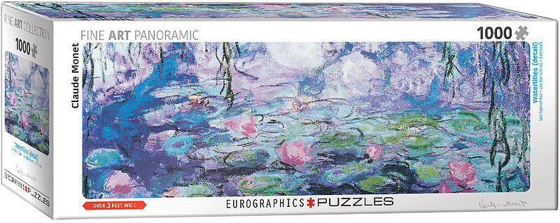 Puzzle 1000 panoramic waterlilies by claude monet 6010-4366