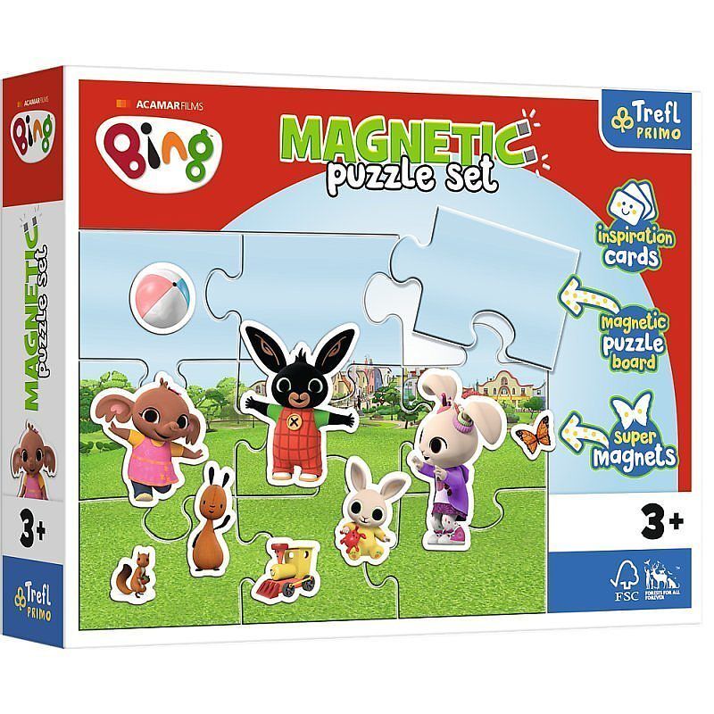 Puzzle magnetyczne zabawny świat binga 93165