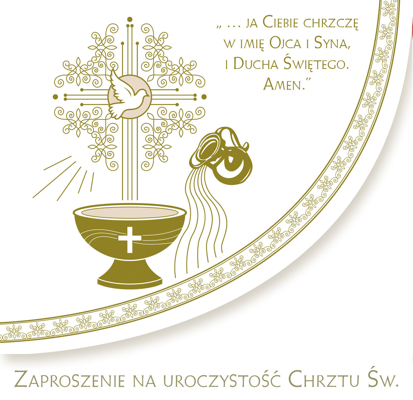 Zaproszenie chrzest Pol Mak zkw chr 40974
