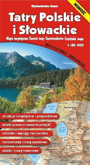 Mapa tatry polskie i słowackie 1 : 40 000