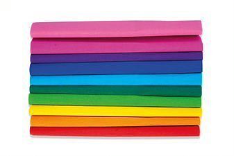 Bibuła marszczona happy color 50x200cm tęcza mix 10 kolorów 10 rolek