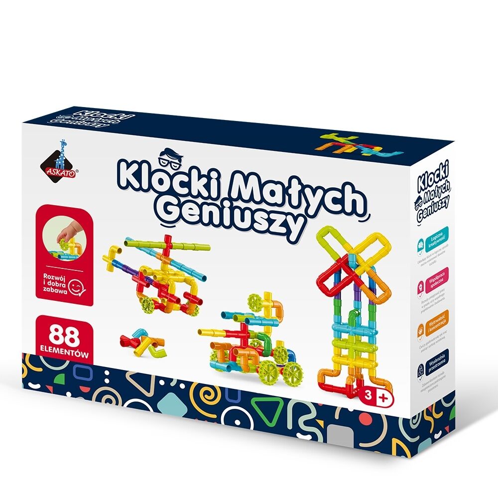 Klocki małych geniuszy Złączki 88 elementów