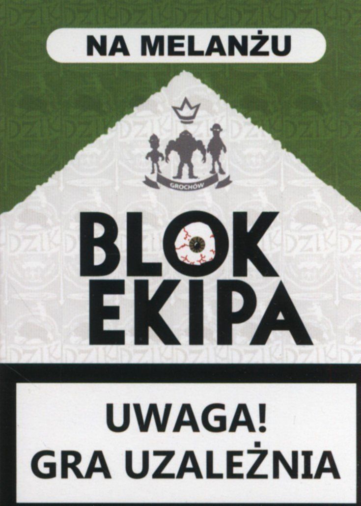 Gra karciana blok ekipa na melanżu