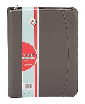 Teczka A4 709 szara na suwak