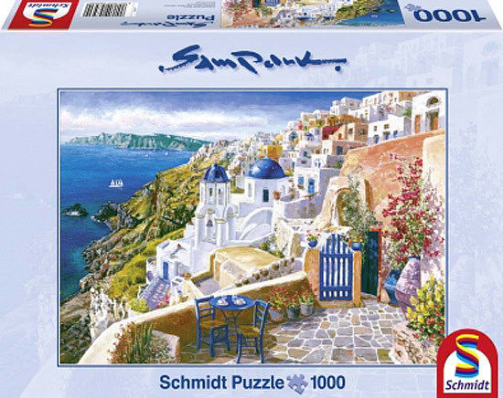 Puzzle 1000 Widok z Santorini