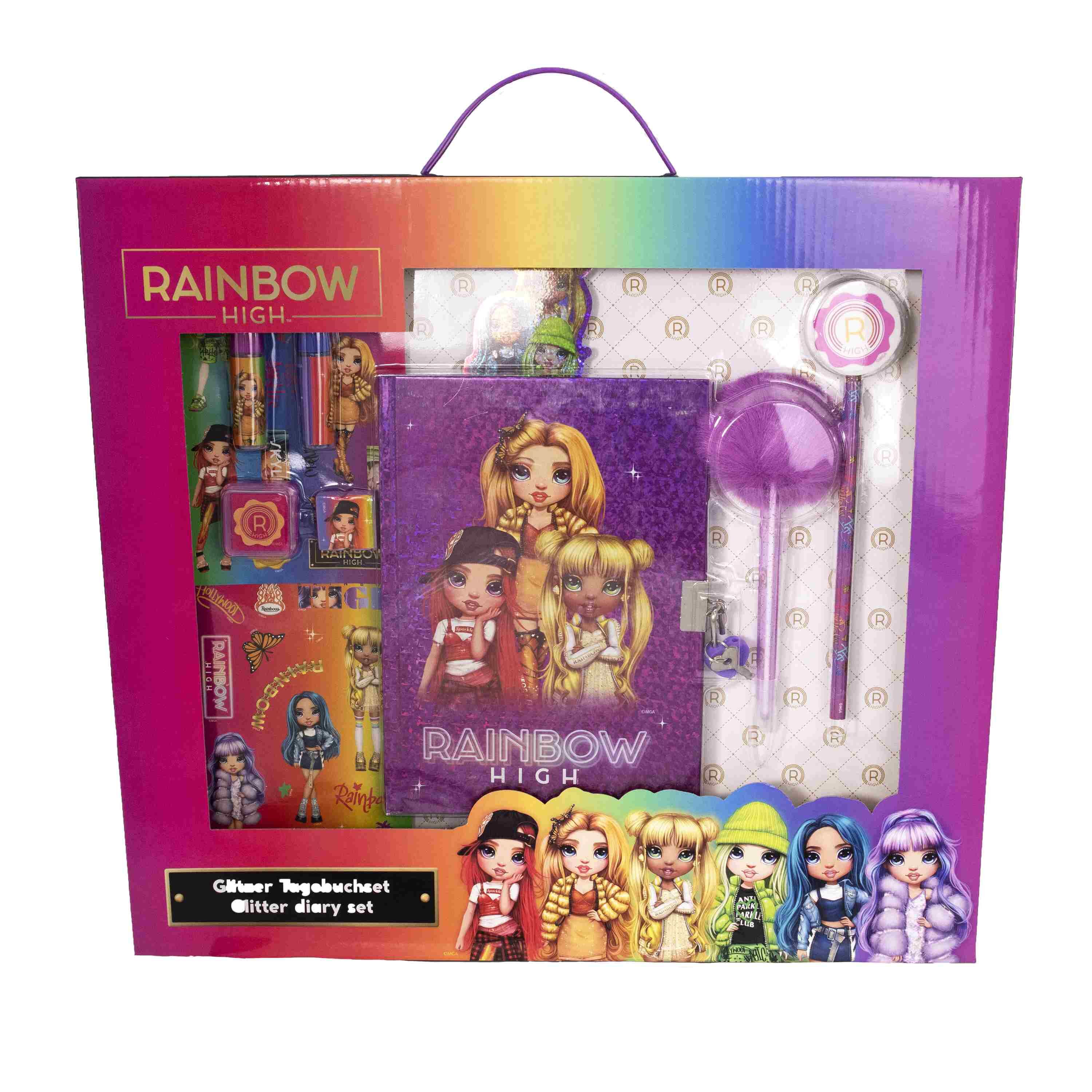 Pamiętnik brokatowy z akcesoriami Rainbow High ToysInn RHOF4470