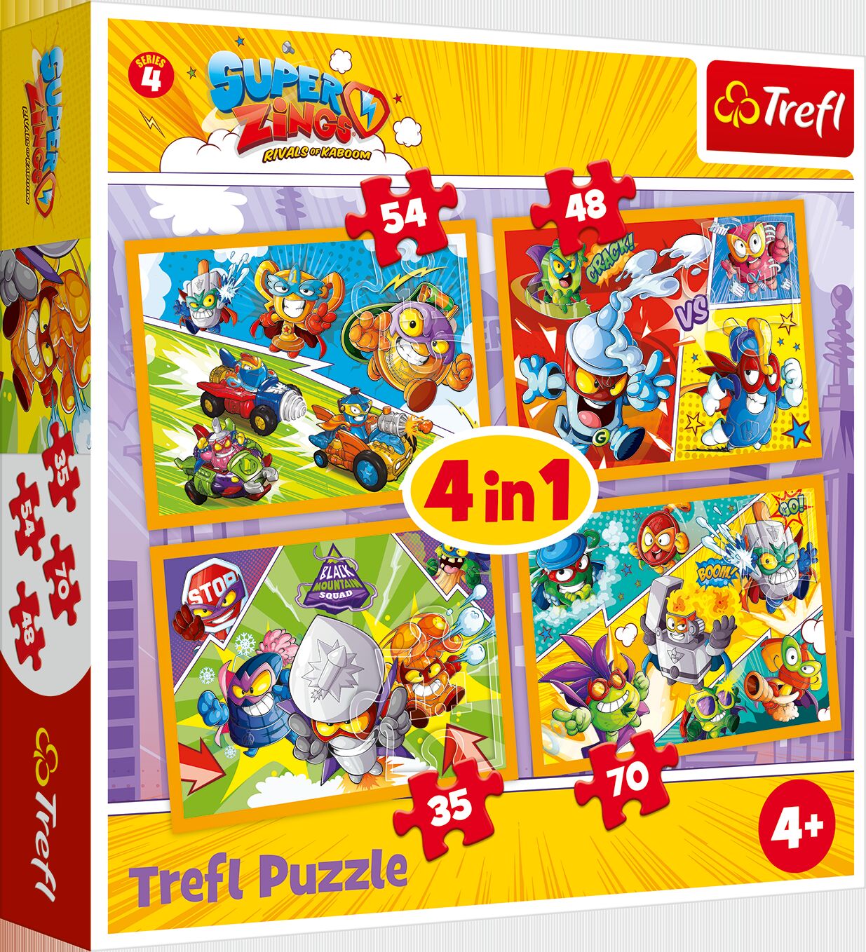 Puzzle 4w1 (35,48,54,70) Super Zings bohaterowie serii 4 34343