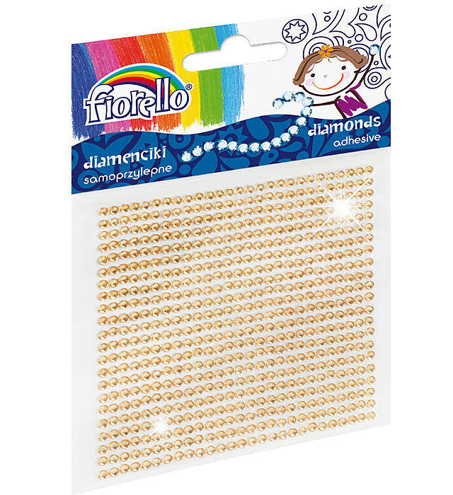 Diamenciki samoprzylepne beżowe małe fiorello gr- ds02