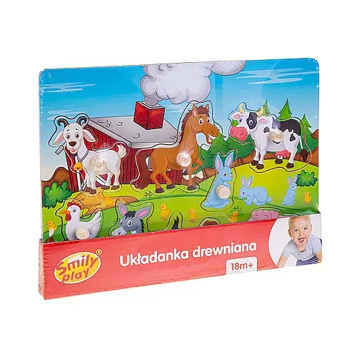 Układanka drewniana Farma uchwyty