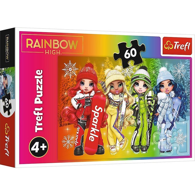 Puzzle 60 radosne lalki rainbow high 17380