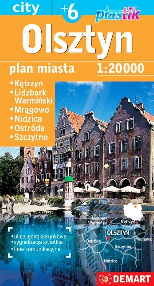 Olsztyn. Plan miasta Plastik w skali 1:17 000