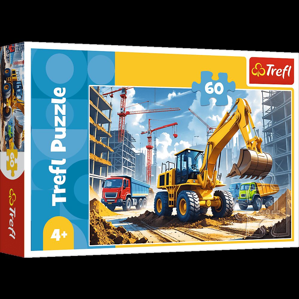 Puzzle 60 Traktor koparko ładowarka 17406