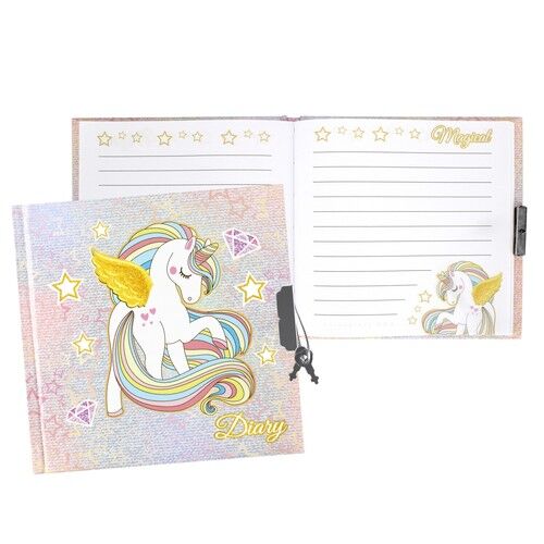 Pamiętnik zamykany 13,5x13,5cm Unicorn