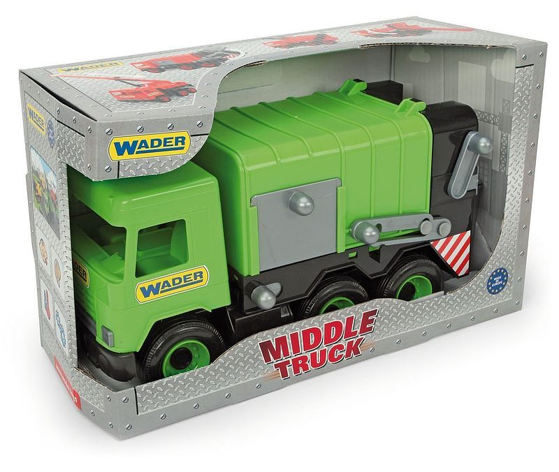 Middle Truck Śmieciarka zielona w kartonie
