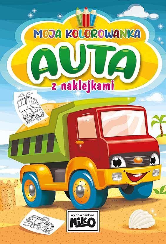 Auta. Moja kolorowanka z naklejkami