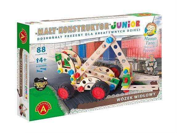 Mały konstruktor junior 3w1 wózek widłowy 1942