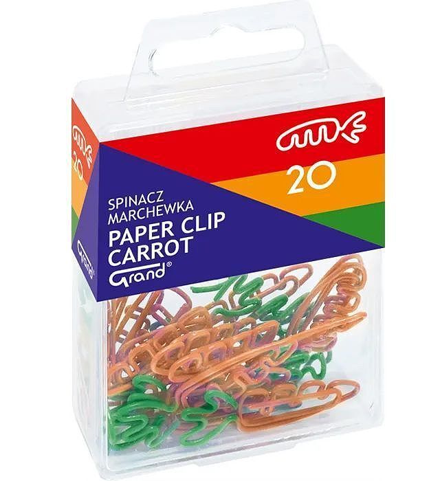Spinacze do papieru marchewka t4 grand 20 szt