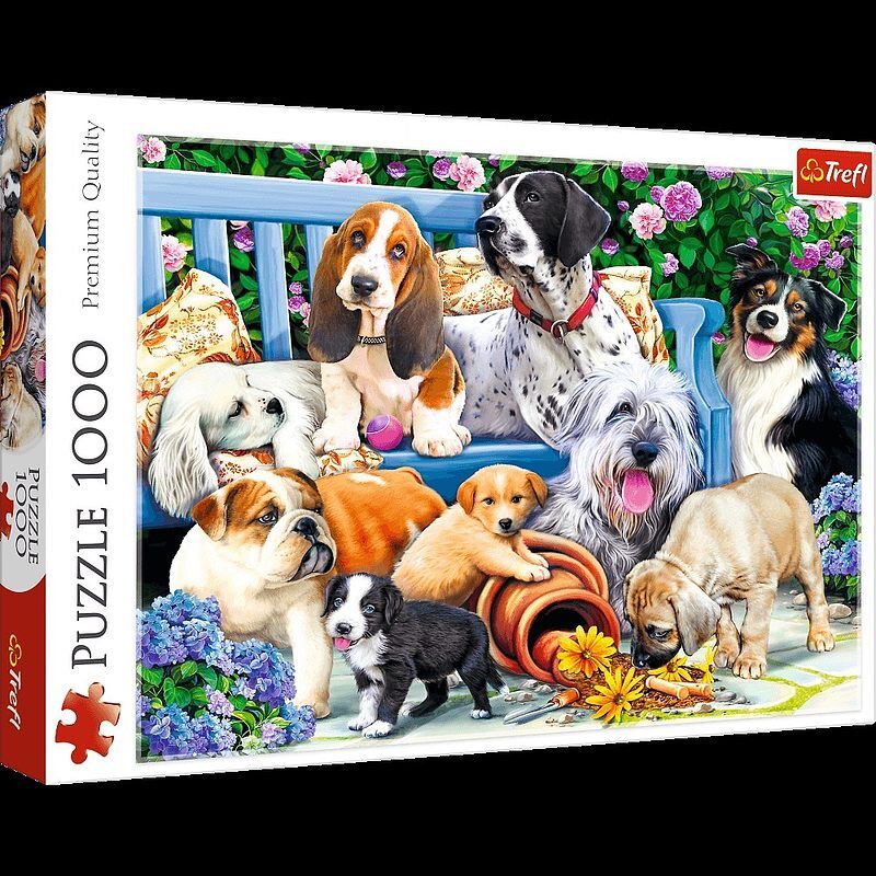 Puzzle 1000 psy w ogrodzie 10556