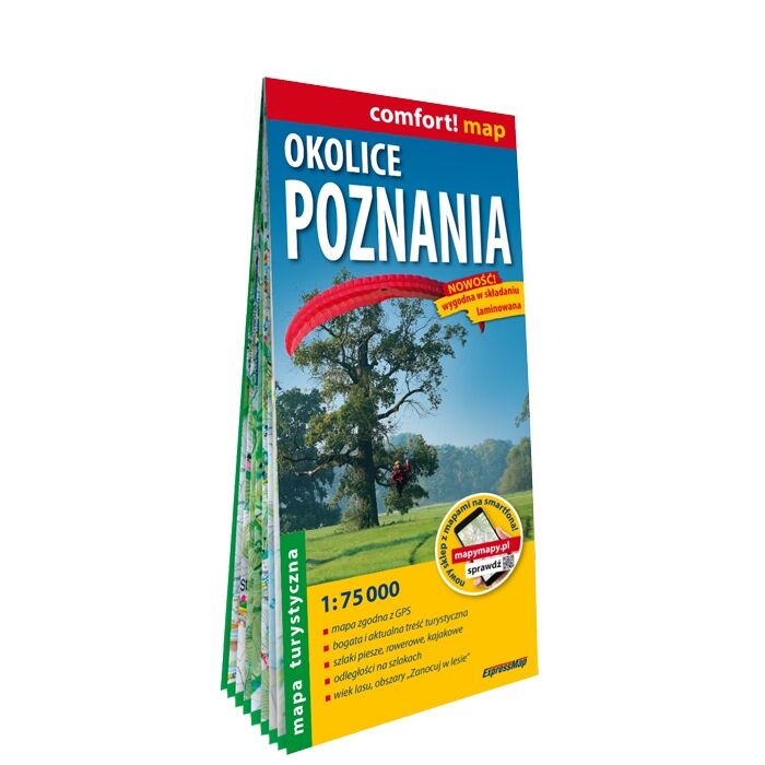 Okolice Poznania mapa turystyczna 1:75000 laminat 2024