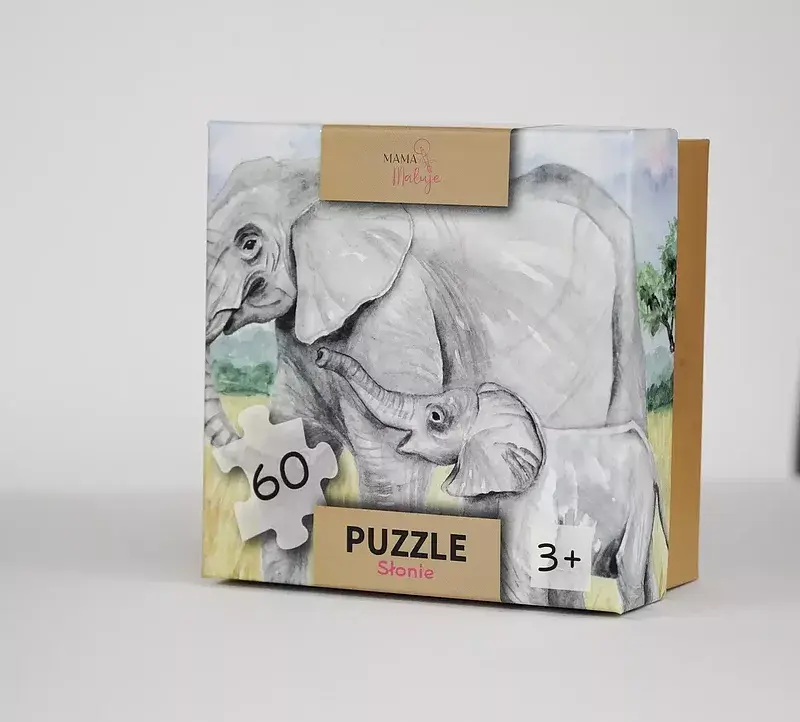 Puzzle 60 słonie