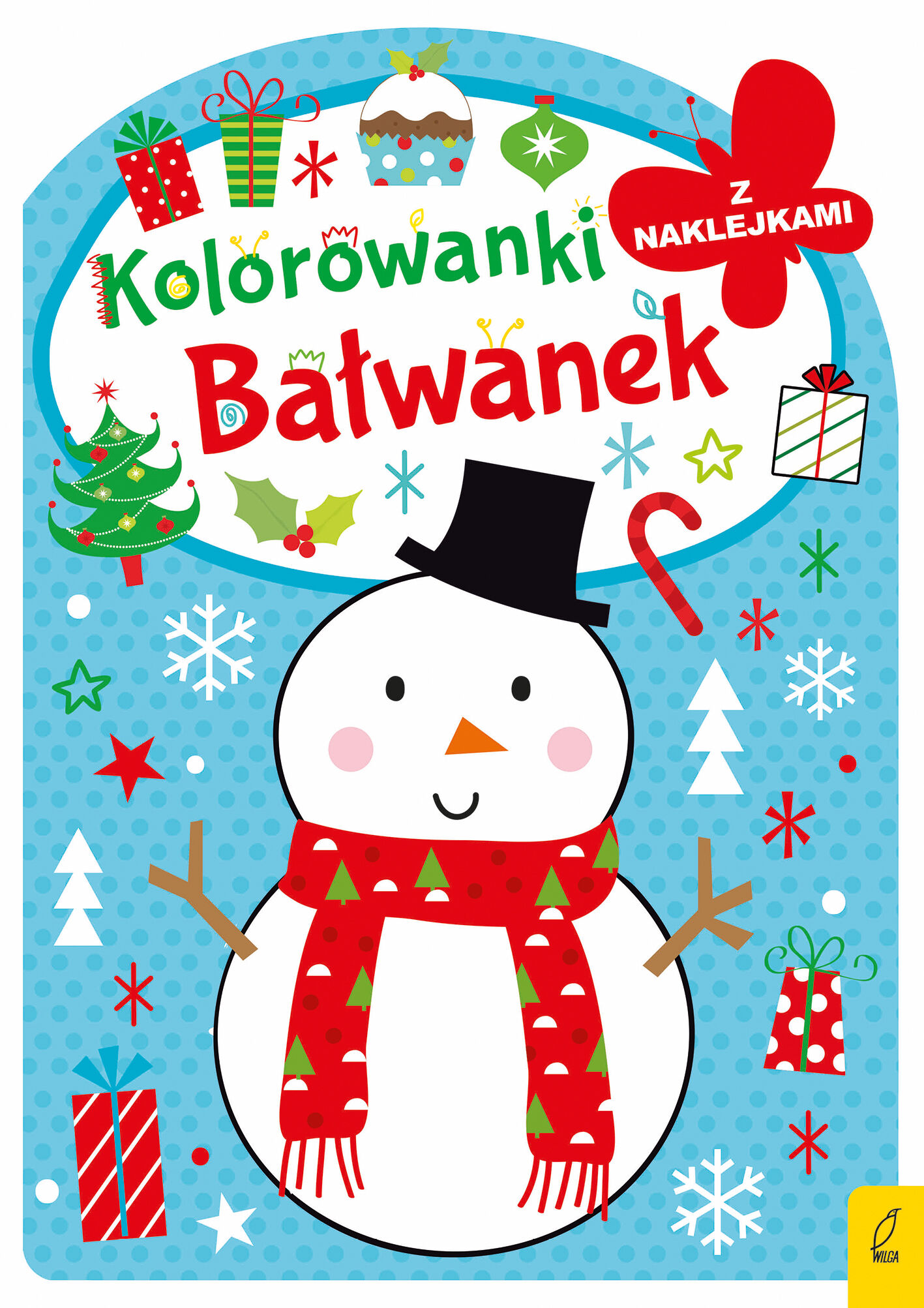 Kolorowanka z wykrojnikiem. Bałwanek