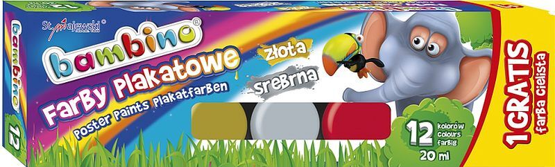 Farby plakatowe Bambino 12 kolorów
