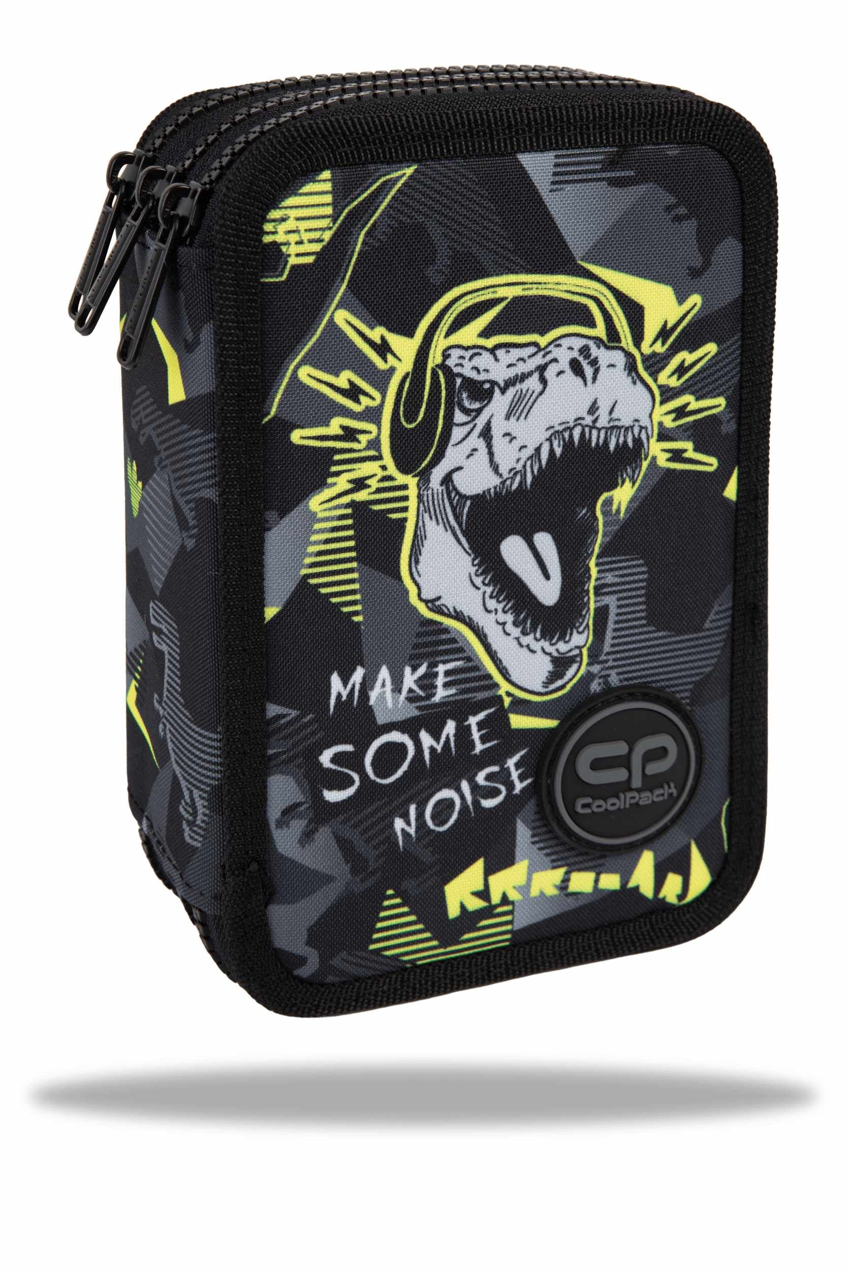 Piórnik potrójny z wyposażeniem Coolpack Jumper 3 Dinopark