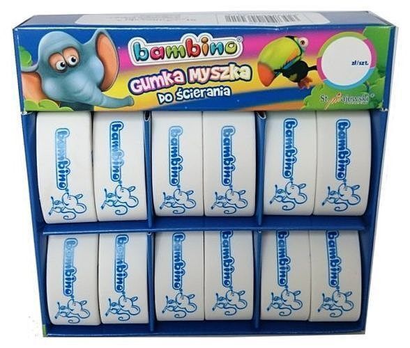 Gumka do ścierania biała myszka bambino 1 sztuka 47522