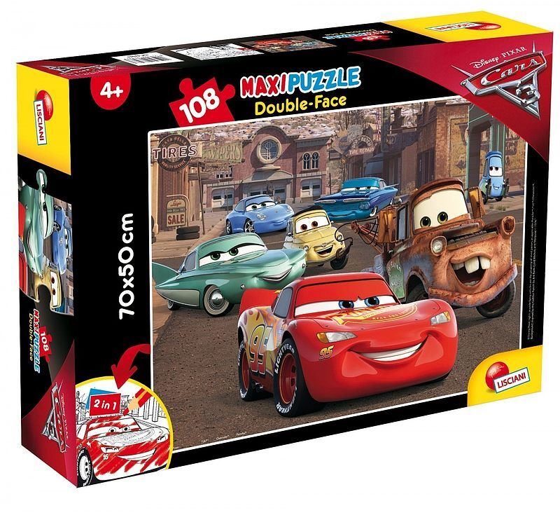 Puzzle dwustronne Maxi 108 Auta