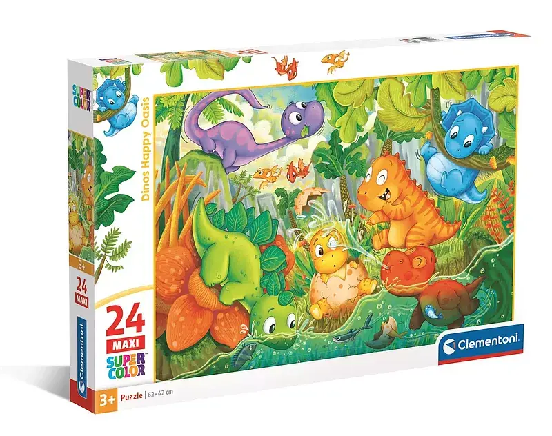 Puzzle 24 maxi super kolor dinos happy oasis 28524