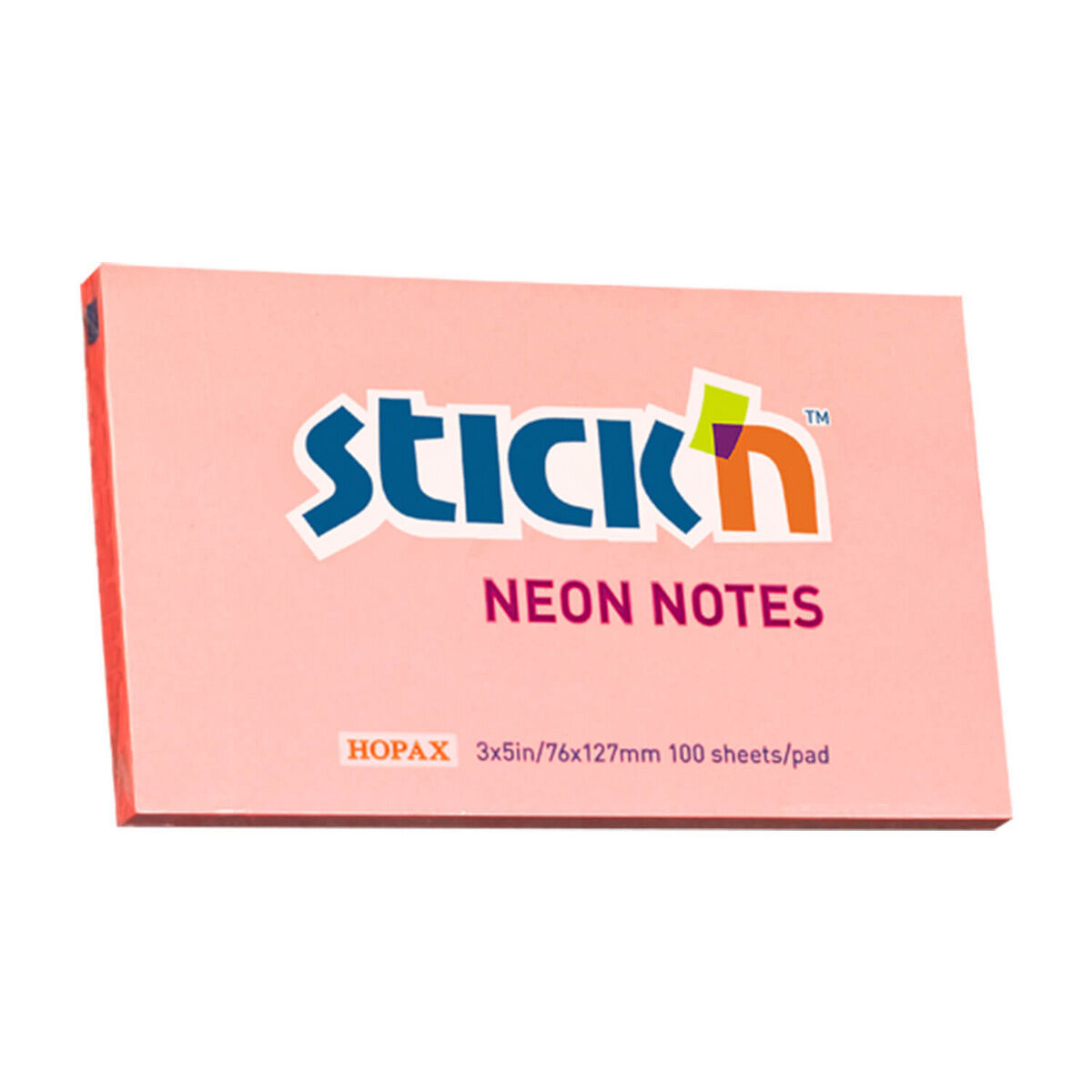 Notes samoprzylepny 127x76mm różowy neon 100 kartek