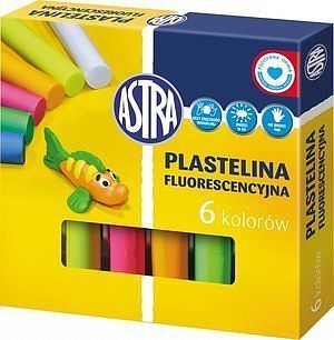 Plastelina fluorescencyjna 6 kolorów