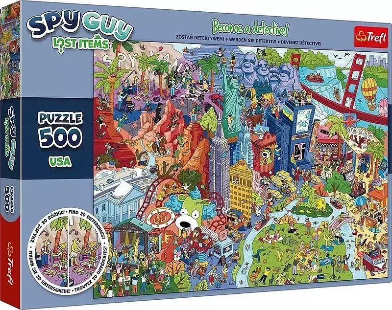 Puzzle 500 spy guy lost items usa rodzina treflików 37480