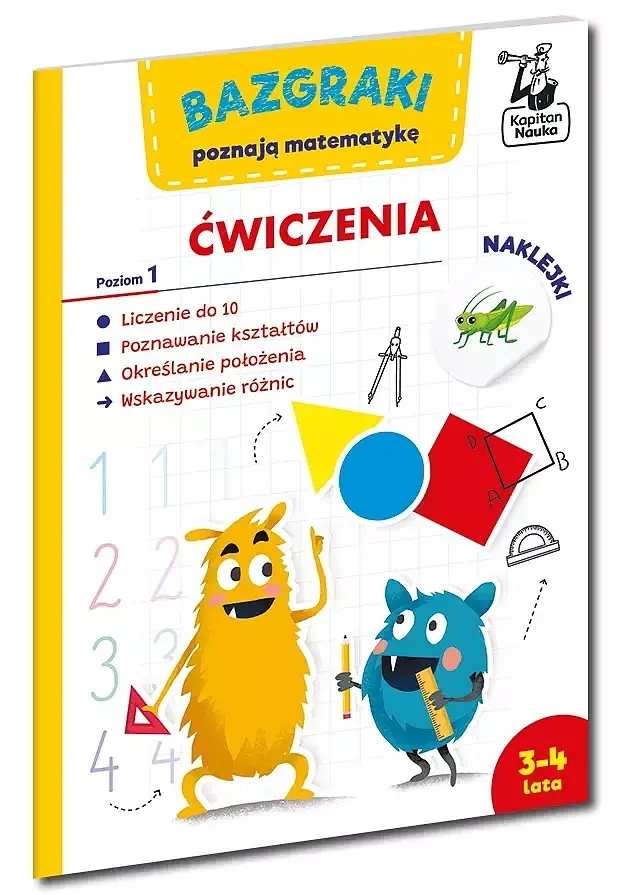 Bazgraki poznają matematykę. Ćwiczenia. Poziom 1. Kapitan Nauka