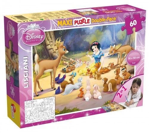 Puzzle dwustronne maxi Królewna Śnieżka 60
