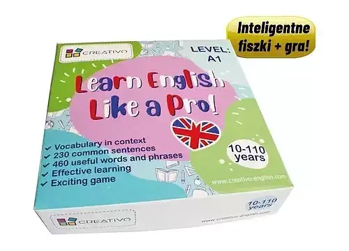 Learn English Like a Pro - Inteligentne fiszki + gra (poziom A1)