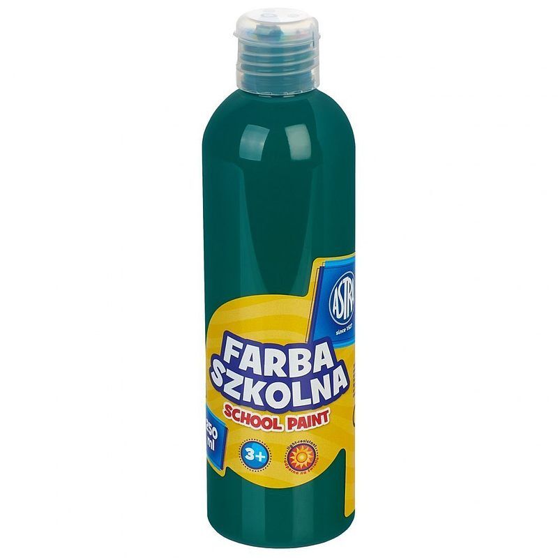 Farba szkolna naturalna tempera astra 250 ml zielona ciemna