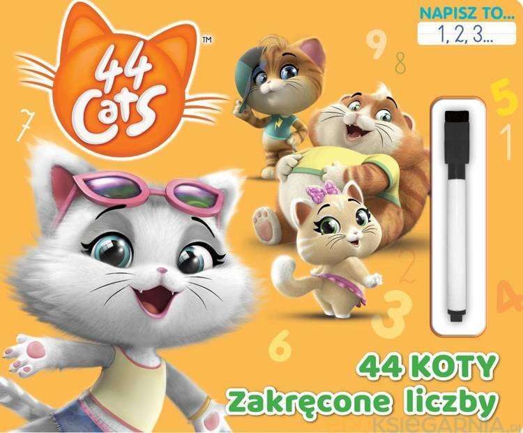 Napisz to 1,2,3. Zakręcone liczby. 44 Koty