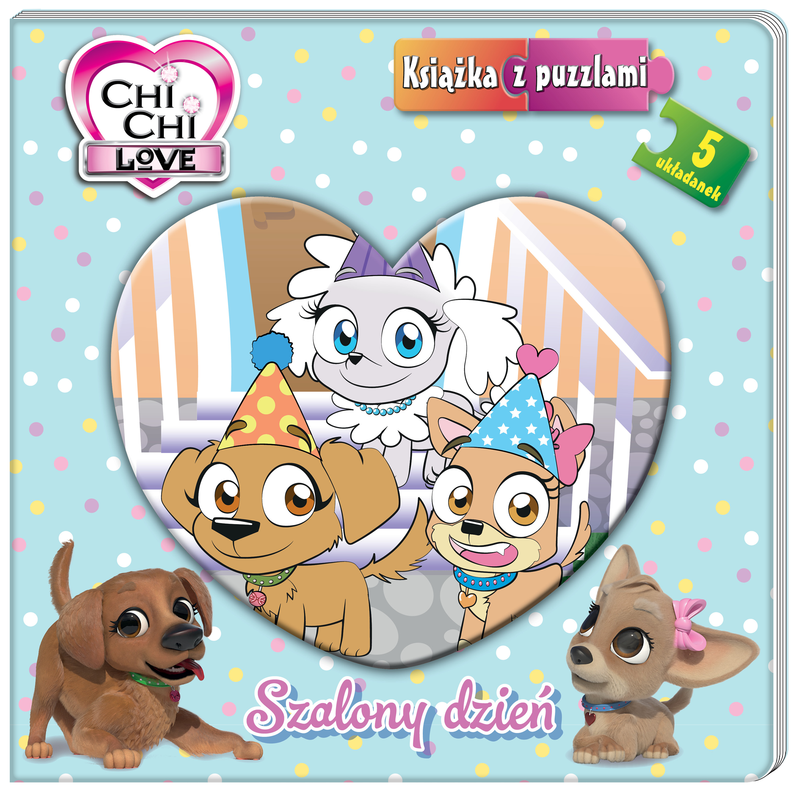 Chi chi love. Książka z puzzlami. Szalony dzień