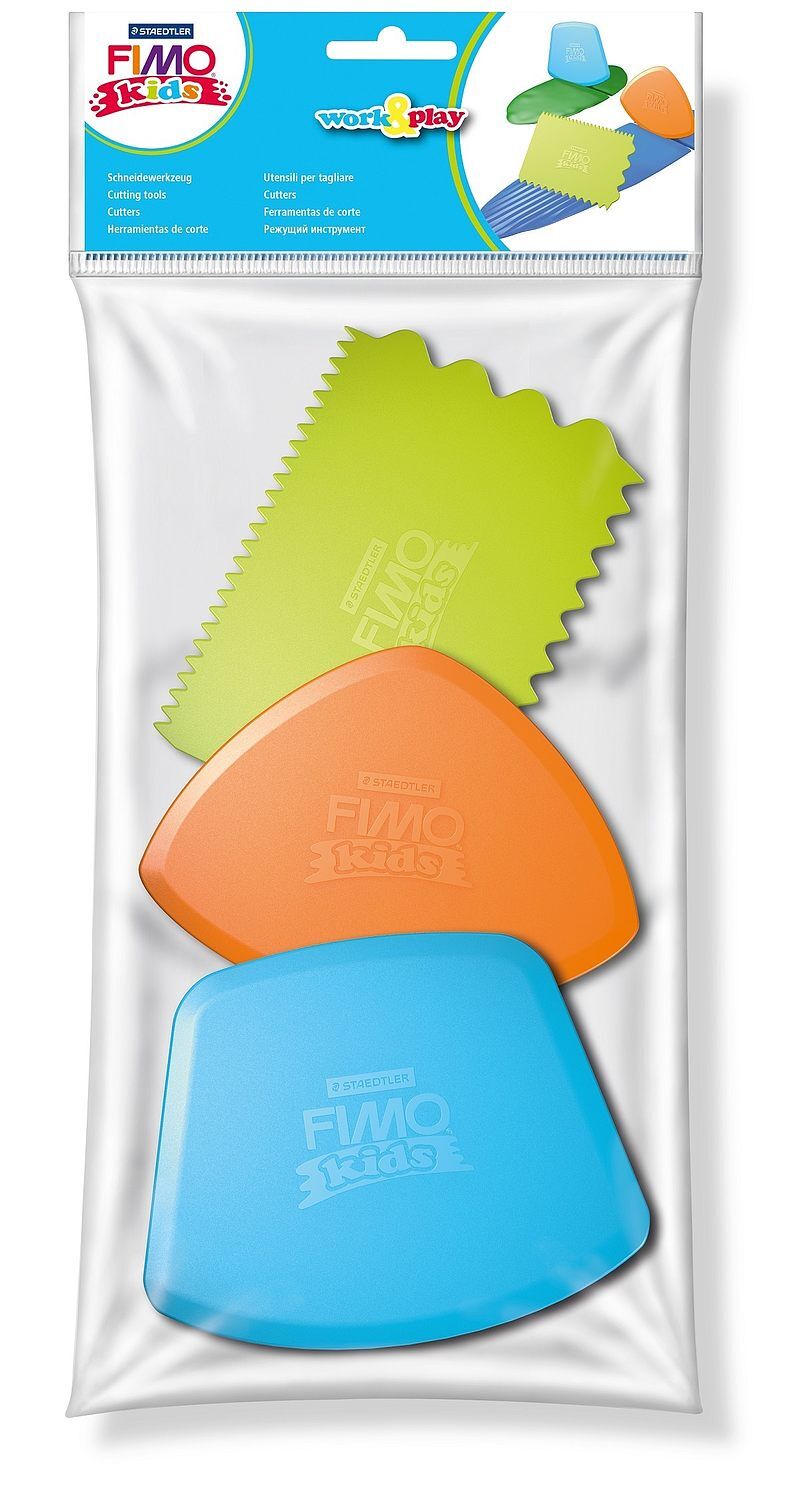 Fimo zestaw narzędzi dla dzieci 3 typy nożyków plastikowych staedtler