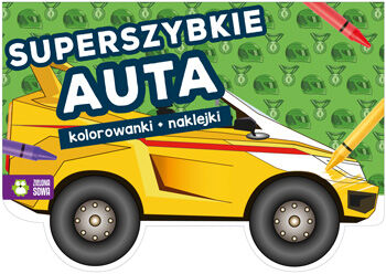 Superszybkie auta kolorowanki z naklejkami