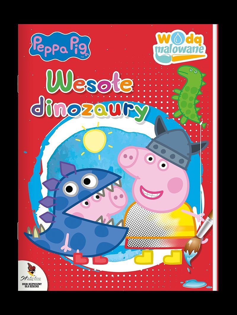 Peppa Pig. Wodą malowane. Wesołe dinozaury