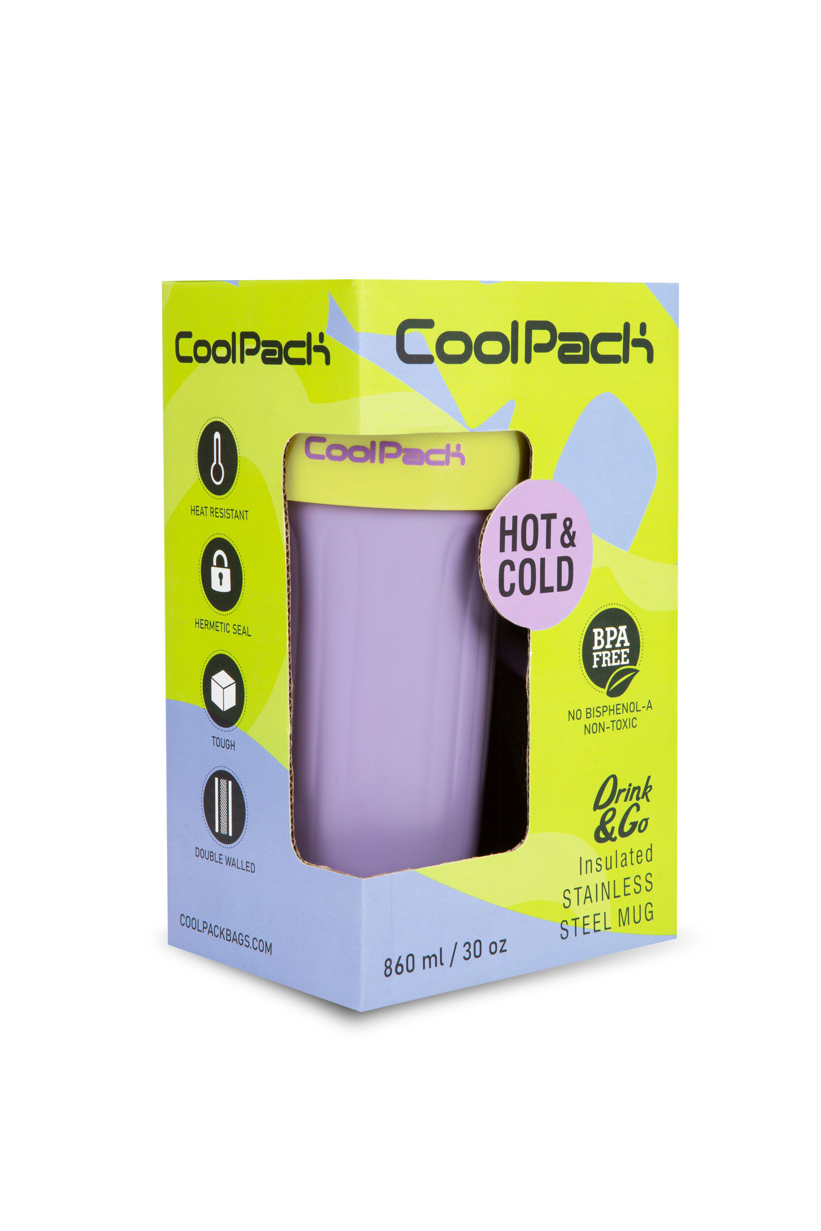 Kubek termiczny 860ml Coolpack Coffee Mug Jumbo Lila Lemon