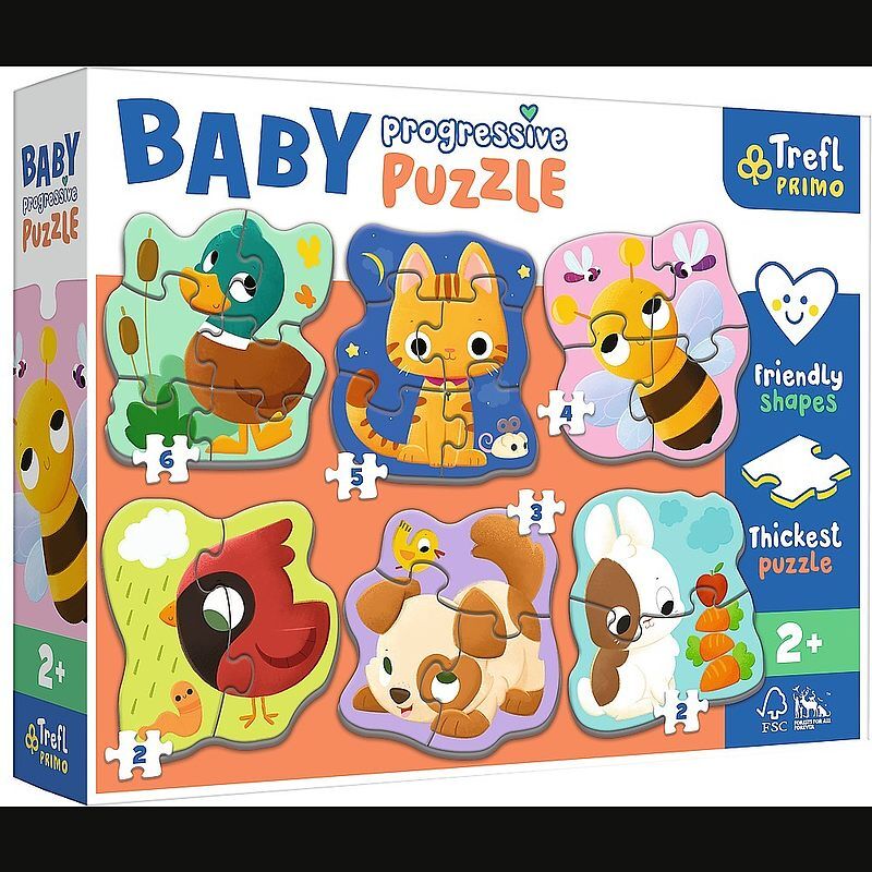 Puzzle baby progressive zwierzęta 44003