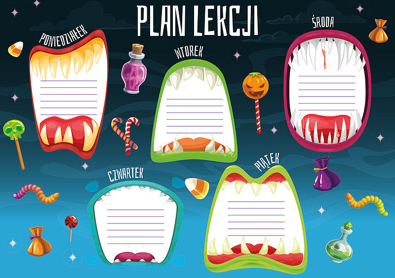 Plan lekcji a5 wampiry