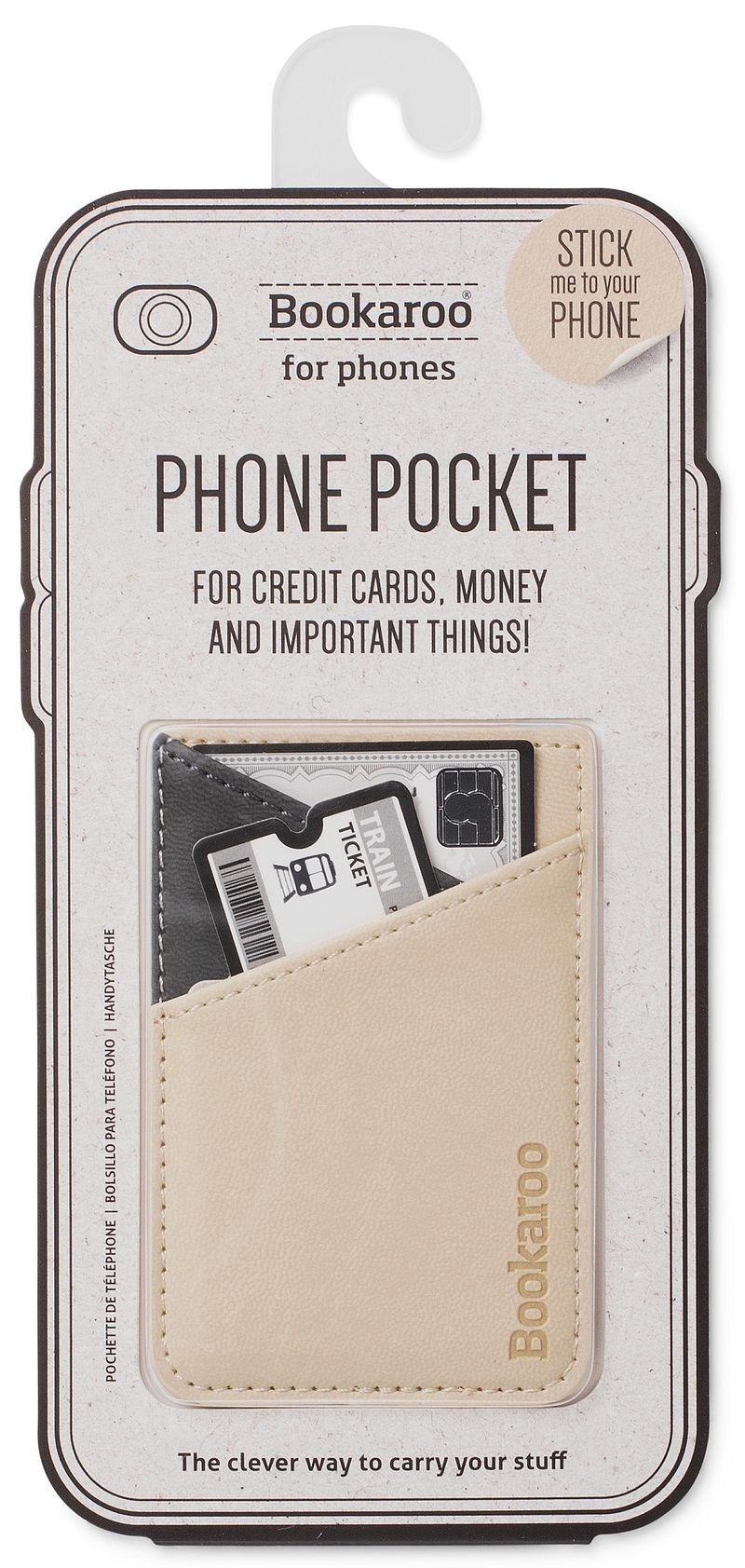 Portfel na telefon beżowy if bookaroo phone pocket