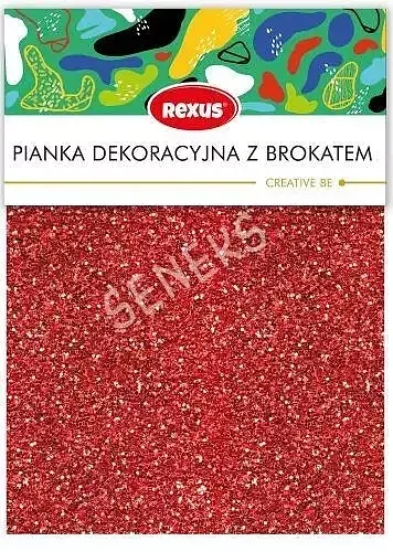 Zestaw pianka dekoracyjna z brokatem a4 5 kolorów
