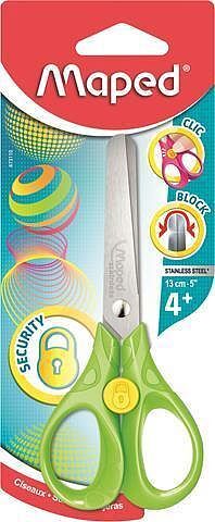 Nożyczki maped security 13 cm zielone blister 73190