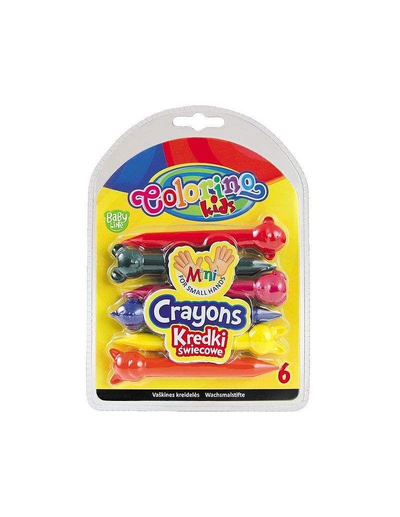 Kredki świecowe colorino kids zwierzątka 6 kolorów